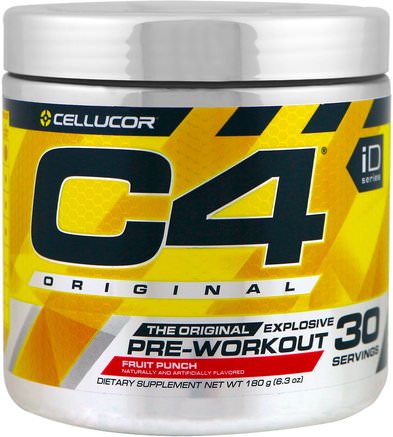 C4 Original Explosive, Pre-Workout, Fruit Punch, 6.3 oz (180 g) by Cellucor-Sport, Träning