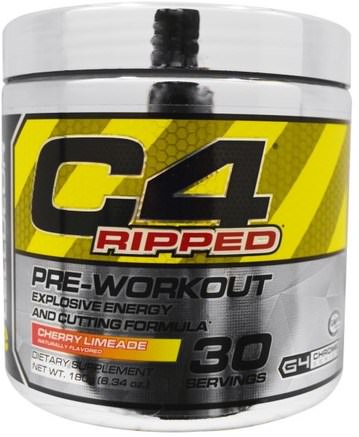 C4 Ripped, Pre-Workout, Cherry Limeade, 6.34 oz (180 g) by Cellucor-Sport, Kreatin, Träning