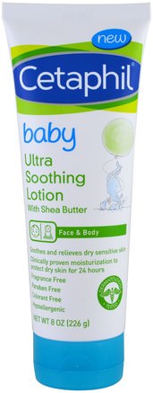 Baby, Ultra Soothing Lotion With Shea Butter, 8 oz (226 g) by Cetaphil-Hälsa, Hud, Kroppslotion