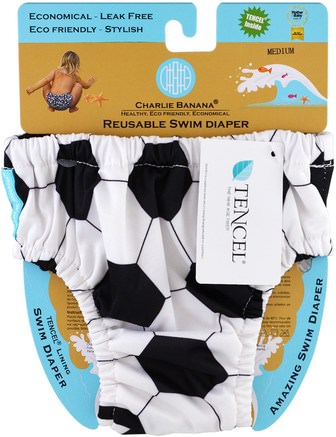 Reusable Swim Diaper, Soccer, Medium, 1 Diaper by Charlie Banana-Barns Hälsa, Diapering