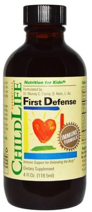 First Defense, 4 fl oz (118.5 ml) by ChildLife-Barns Hälsa, Barns Naturläkemedel
