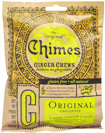 Ginger Chews, Original, 5 oz (141.8 g) by Chimes-Mat, Mellanmål, Godis