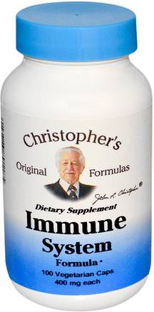 Immune System Formula, 400 mg, 100 Veggie Caps by Christophers Original Formulas-Hälsa, Kall Influensa Och Virus, Immunförsvar