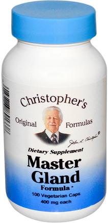 Master Gland Formula, 400 mg, 100 Veggie Caps by Christophers Original Formulas-Sverige