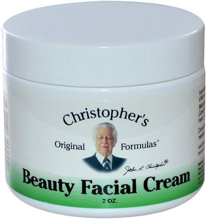 Beauty Facial Cream, 2 oz by Christophers Original Formulas-Skönhet, Ansiktsvård, Krämer Lotioner, Serum, Hälsa, Hud, Krämer Dag