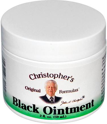 Black Ointment, 2 fl oz (59 ml) by Christophers Original Formulas-Örter, Komfrey