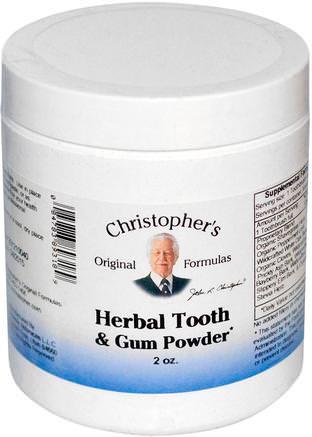 Herbal Tooth & Gum Powder, 2 oz by Christophers Original Formulas-Bad, Skönhet, Muntlig Tandvård