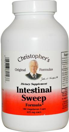Intestinal Sweep Formula, 625 mg, 180 Veggie Caps by Christophers Original Formulas-Hälsa, Detox, Kolon Rensa