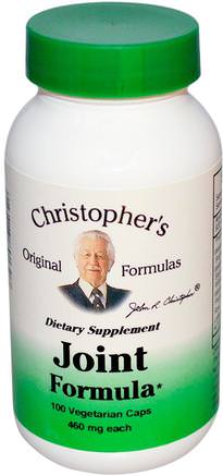 Joint Formula, 460 mg, 100 Veggie Caps by Christophers Original Formulas-Hälsa, Ben, Osteoporos, Gemensam Hälsa, Örter, Sallad