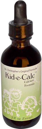 Kid-e-Calc, Calcium Formula, 2 fl oz by Christophers Original Formulas-Kosttillskott, Mineraler, Kalcium, Flytande Kalcium, Barns Hälsa, Kosttillskott Barn