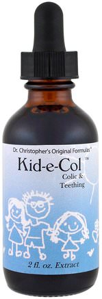 Kid-e-Col Extract, Colic & Teething, 2 fl oz by Christophers Original Formulas-Hälsa, Gripe Vatten Kolik