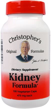 Kidney Formula, 475 mg, 100 Veggie Caps by Christophers Original Formulas-Hälsa, Njure