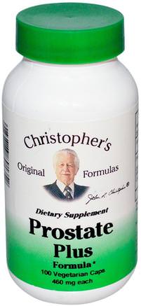 Prostate Plus Formula, 460 mg, 100 Veggie Caps by Christophers Original Formulas-Hälsa, Män, Prostata