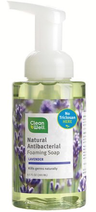 Natural Antibacterial Foaming Soap, Lavender, 9.5 fl oz (280 ml) by Clean Well-Bad, Skönhet, Tvål, Skumbildning