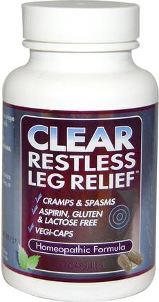 Clear Restless Leg Relief, 60 Capsules by Clear Products-Kosttillskott, Homeopati, Hälsa