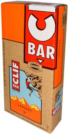 Energy Bar, Apricot, 12 Bars, 2.4 oz (68 g) Each by Clif Bar-Sport, Protein Barer