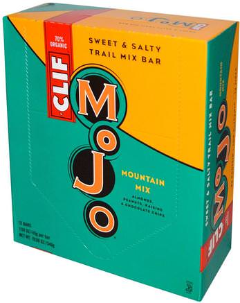 Mojo, Sweet & Salty Trail Mix Bar, Mountain Mix, 12 Bars, 1.59 oz (45 g) Each by Clif Bar-Mat, Snacks, Hälsosam Snacks, Kosttillskott, Näringsrika Barer