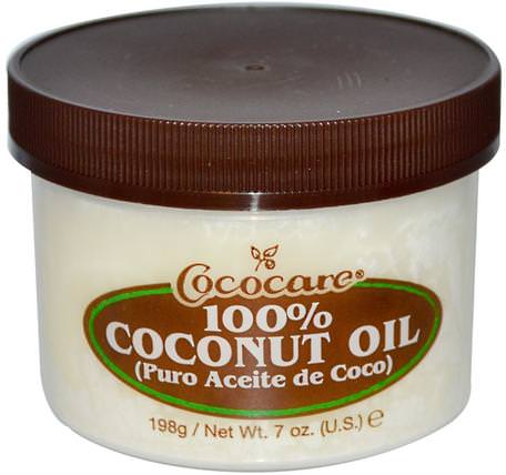 100% Coconut Oil, 7 oz (198 g) by Cococare-Bad, Skönhet, Kokosnötolja