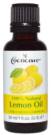 100% Natural Lemon Oil, Citrus Medica Limonum, 1 fl oz (30 ml) by Cococare-Bad, Skönhet, Aromterapi Eteriska Oljor, Citronolja