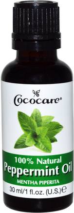 100% Natural Peppermint Oil, 1 fl oz (30 ml) by Cococare-Bad, Skönhet, Aromaterapi Eteriska Oljor, Pepparmynta Olja