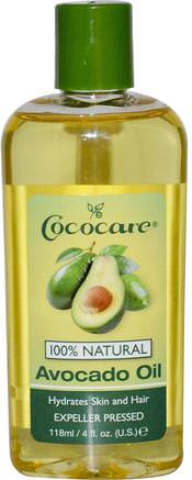 Avocado Oil, 4 fl oz (118 ml) by Cococare-Hälsa, Hud, Avokadoolja, Massageolja
