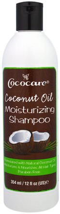 Coconut Oil Moisturizing Shampoo, 12 fl oz (354 ml) by Cococare-Bad, Skönhet, Hår, Hårbotten, Schampo, Balsam