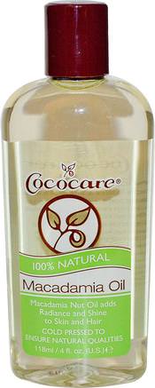 Macadamia Oil, 4 fl oz (118 ml) by Cococare-Hälsa, Hud, Massage Olja, Bad, Skönhet, Hår, Hårbotten
