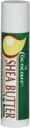 Shea Butter Lip Balm.15 oz (4.2 g) by Cococare-Bad, Skönhet, Läppvård, Läppbalsam