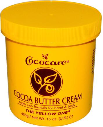 The Yellow One, Cocoa Butter Cream, 15 oz (425 g) by Cococare-Hälsa, Hud, Kakaosmör, Sträckmärken Ärr