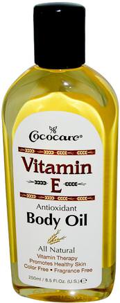 Vitamin E, Body Oil, 8.5 fl oz (250 ml) by Cococare-Hälsa, Hud, Vitamin E Oljekräm, Massageolja