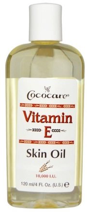 Vitamin E Skin Oil, 4 fl oz (120 ml) by Cococare-Hälsa, Hud, Vitamin E Oljekräm, Sträckmärken Ärr