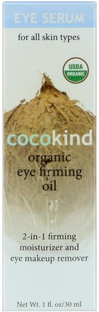 Organic Eye Firming Oil, 1 fl oz (30 ml) by Cocokind-Bad, Skönhet, Kokosnötolja