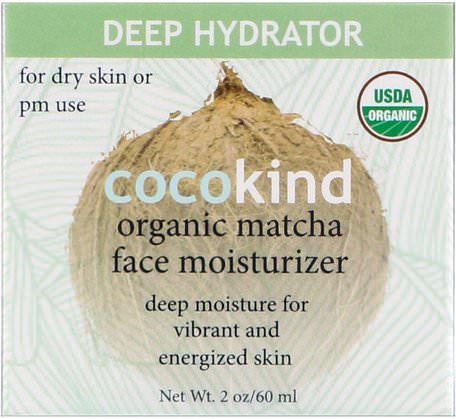 Organic Matcha Face Moisturizer, 2 oz (60 ml) by Cocokind-Skönhet, Ansiktsvård
