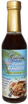 The Original Coconut Aminos, Soy-Free Seasoning Sauce, 8 fl oz (237 ml) by Coconut Secret-Mat, Såser Och Marinader