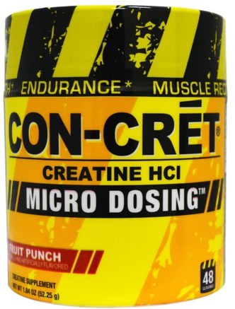 Creatine HCl, Micro Dosing, Fruit Punch, 1.84 oz (52.25 g) by Con-Cret-Sport, Kreatinpulver, Sport