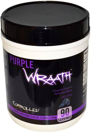 Purple Wraath, Juicy Grape, 2.39 lbs (1084 g) by Controlled Labs-Sport, Träning, Anabola Kosttillskott