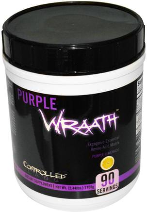 Purple Wraath, Purple Lemonade, 2.44 lbs (1108 g) by Controlled Labs-Sport, Träning, Anabola Kosttillskott