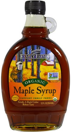 Organic Maple Syrup, 12 fl oz (354 ml) by Coombs Family Farms-Mat, Sötningsmedel, Lönnsirap