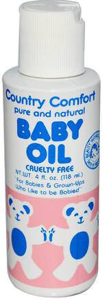 Baby Oil, 4 fl oz (118 ml) by Country Comfort-Hälsa, Graviditet, Diapering, Babypulveroljor
