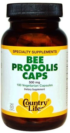 Bee Propolis Caps, 250 mg, 100 Veggie Caps by Country Life-Kosttillskott, Biprodukter, Bi Propolis