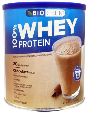 BioChem, 100% Whey Protein, Chocolate Flavor, 30.9 oz (878 g) by Country Life-Kosttillskott, Vassleprotein, Biochem