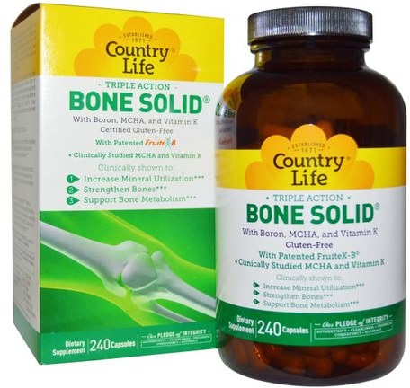 Bone Solid, 240 Capsules by Country Life-Hälsa, Ben, Osteoporos