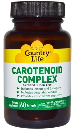 Carotenoid Complex, 60 Softgels by Country Life-Vitaminer, Tillskott, Karotenoider