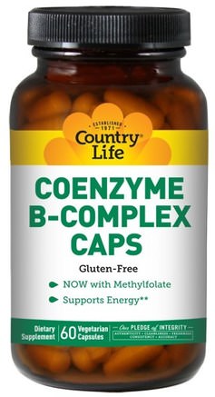 Coenzyme B-Complex Caps, 60 Vegetarian Capsules by Country Life-Kosttillskott, Coenzymat B-Vitaminer