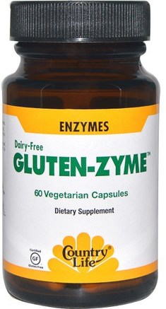 Gluten-Zyme, 60 Veggie Caps by Country Life-Kosttillskott, Enzymer