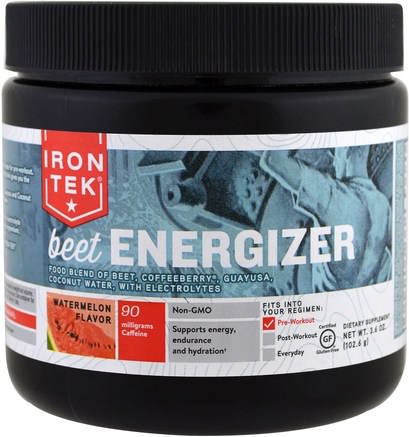 Iron Tek Beet Energizer, Watermelon Flavor, 3.6 oz (102.6 g) by Country Life-Hälsa, Energi