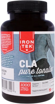 Iron-Tek, CLA, Pure Tonalin CLA Complex, 1000 mg, 90 Softgels by Country Life-Viktminskning, Diet, Cla (Konjugerad Linolsyra), Järntekglutenfri