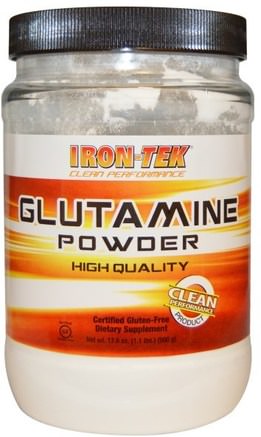 Iron-Tek, Glutamine Powder, 17.6 oz (500 g) by Country Life-Kosttillskott, Aminosyror, L Glutamin, L Glutaminpulver