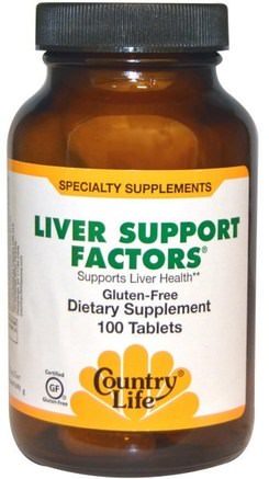 Liver Support Factors, 100 Vegan Capsules by Country Life-Hälsa, Leverstöd