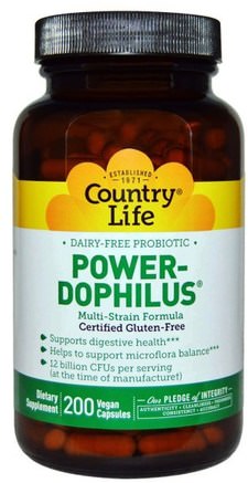Power-Dophilus, 200 Vegan Caps by Country Life-Kosttillskott, Probiotika